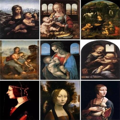 Famous Painter Da Vinci Series 5D DIY Diamond Painting Full Square Round Diamond Embroidery Mosaic Cross Stitch Kit Home Decor