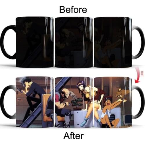 Cowboy Bebop Color Changing Mugs Magic Heat Sensitive Coffee Mug Cups Ceramic Tea Cup