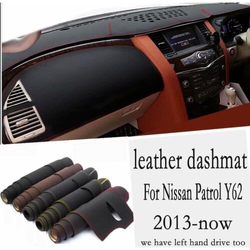For Nissan Patrol Y62 2013 2014 2015 2016 2017 2018 2019 2020 Leather Dashmat Dashboard Cover Pad Dash Mat Carpet Car Styling