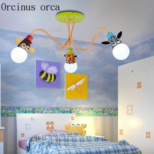 Creative cartoon childrens room bedroom ceiling lamp boy girl room baby lamp eye care nursery lamp Postage free