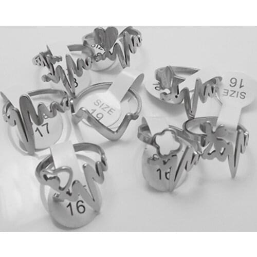 Sell 36 pcs fashion Lady ring Mixed style Stainless Steel Rings free shipping