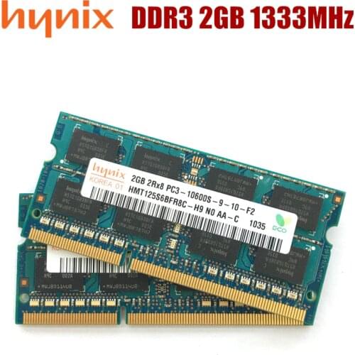 Hynix chipset 2G PC3 10600S DDR3 1333Mhz 2GB Laptop Memory 2G PC3 10600S 1333 MHZ Notebook Module SODIMM RAM