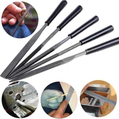 5Pcs Needle Files Set for Jewelery Metal Glass Stone Wood Carving Craft Tool Needle File Set Files For Metal Glass Stone Jewelry
