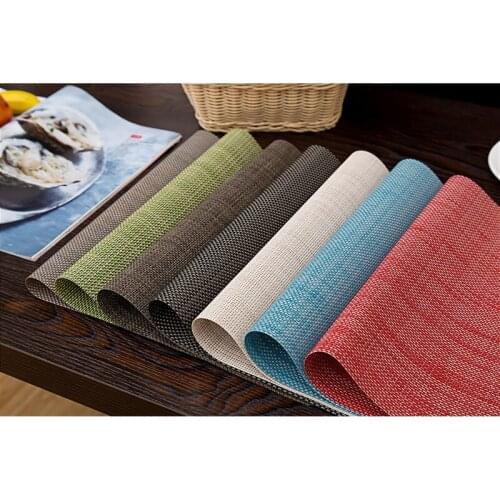 4 Piece Color Anti-skid Restaurant Table Mat Waterproof Table Mat Kitchen Accessories Place Mat Western Place Mat Thicken