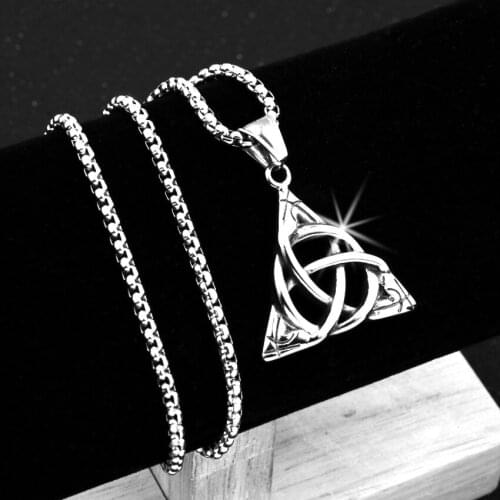 New Design Geometric Triangle Necklace Men Women Fashion Party Jewelry Luxury Gifts 2021 Trend Sterling Vintage Gothic Pendants
