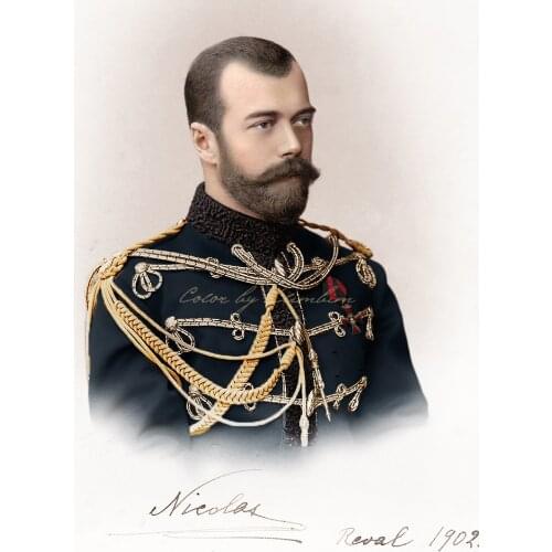 Emperor of All the Russias Nicholas II Nikolai II of Russia portrait -Europe Art print art painting on canvas--free shipping--S5