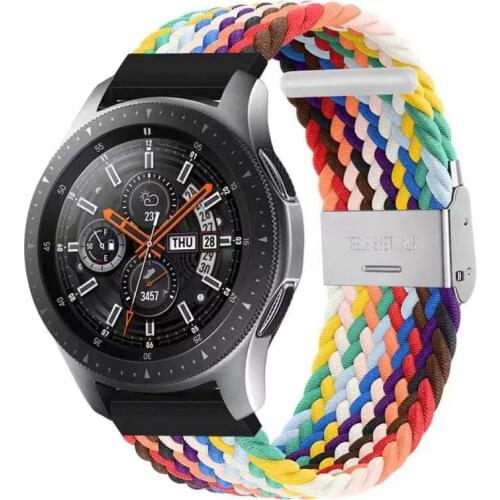 22mm 20mm Nylon strap for Samsung galaxy watch 3/Active 2/Amazfit gtr adjustable replacement bracelet strap for Huawei watch GT2