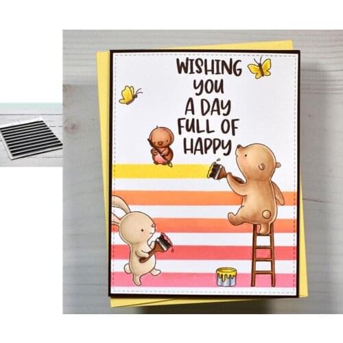 Horizontal Stripes Metal Cutting Diary Dies And Stamps Stencils For Scrapbooking Stamps Embossing Mold Diy Paper Cards Craft