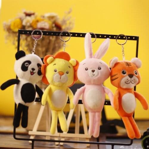 Cute long-legged lion panda pendant cartoon plush toy tiger exquisite soothing doll Crib decoration christmase gift