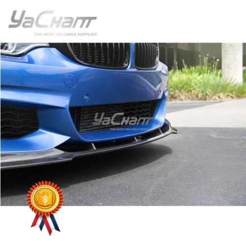 Carbon Fiber Front Bumper Splitter Fit For 2014-2017 4 Series F32 F33 F36 M-Sport Bumper VRS Style Front Lip