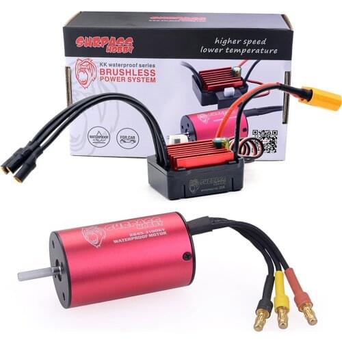 SURPASSHOBBY 2845 2600KV Waterproof Brushless Motor w/35A ESC for Traxxas Trx4 HSP 1/12 RC Car