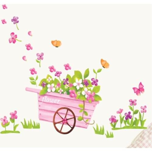 Creative Wall Stickers Flowers Warm Bedroom Living Room Sofa Wall Decoration Decals for Furniture DIY Vinyl Wallpaper