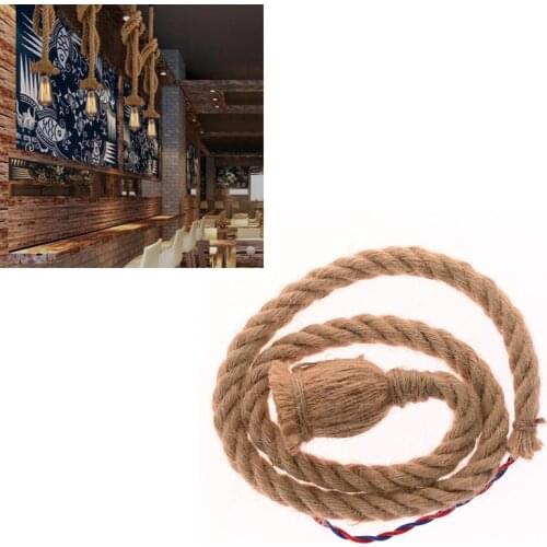 E27 Retro Vintage Pendant Lights Base 1M Rope Lamp Base Adapter Socket Rope Living Room Loft Lamp DIY Bar Cafe Decor