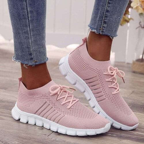 2020 Womens breathable sneakers fashion Flying Weaving Socks Shoes Sneakers Casual Shoes Student Running Shoes sports shoes