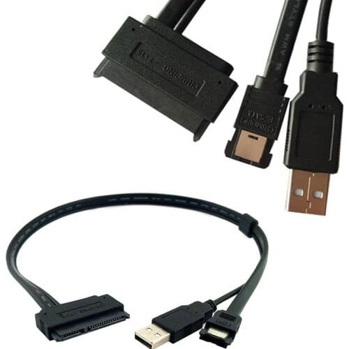 Hard Disk Drive 2 5" inch SATA 22Pin to eSATA Data USB Powered Cable Adapter 0.5M