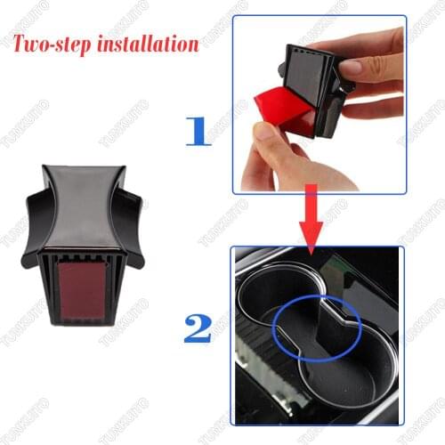 1 PCS Car Water Cup Slot Slip Limit Clip For Tesla Model 3 2017-2020 Cup Holder Limiter Accessories Water Cup Slot Stopper