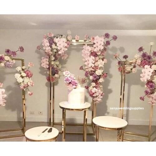 3pcs/set)Wedding decoration square shape gold frame wedding backdrop stage for wedding events senyu2393