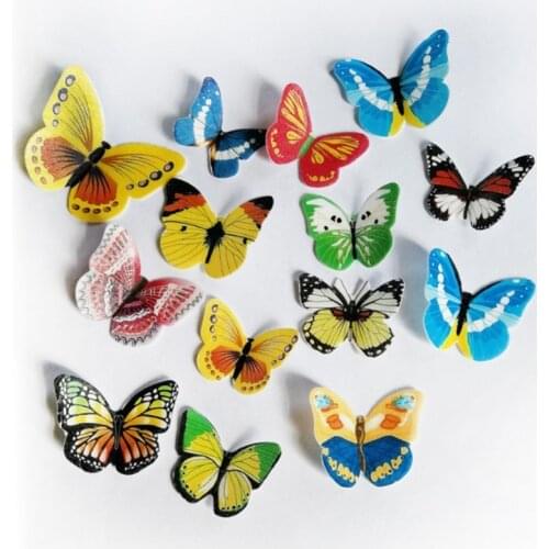 42pcs Butterfly Cake Decoration Mixed 3D Butterfly Glutinous Wafer Rice Paper Baking Tools Cake Dessert Decorator