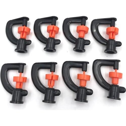50/100pcs 360 circle Rotary Micro Sprayer Water Control Sprayer G shape Garden Mist Sprinkler Garden Tree Agriculture Irrigation