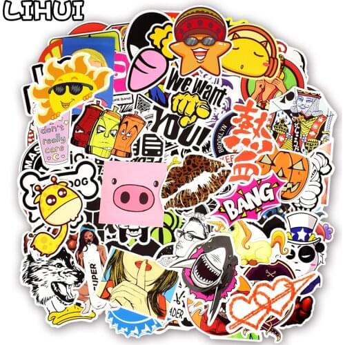 700PCS Random Colorful Stickers Mixed Graffiti Punk Cartoon Sticker Toys for Kid DIY Guitar Travel Case Laptop Bicycle Stickers