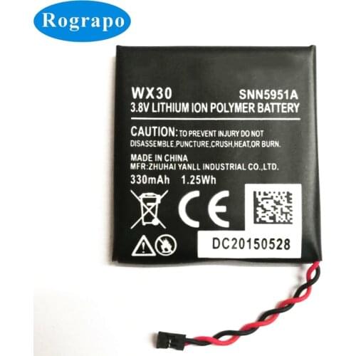 New Original 330Mah WX30 SNN5951A Battery for Motorola Moto 360 1st-Gen 2014 Smart Watch Batteries Bateria Baterij