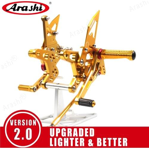 Arashi For KAWASAKI NINJA ZX-6R 2005 - 2019 CNC Adjustable Footrest Motorcycle Footpegs Rearset Foot Pegs ZX6R ZX 6R 2007 2008