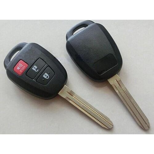 3 Button Remote Key Shell Case For Toyota Zelas Reiz Crown Coaster Sienna Land Cruiser Fob Key Blank Cover 10PCS/lot