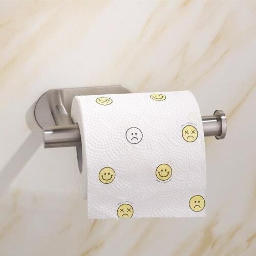 Toilet Paper Holder Stand Wall Mounted Bathroom Accessories Stainless Steel Bathroom Kitchen Roll Paper Rack Tissue Towel Rack