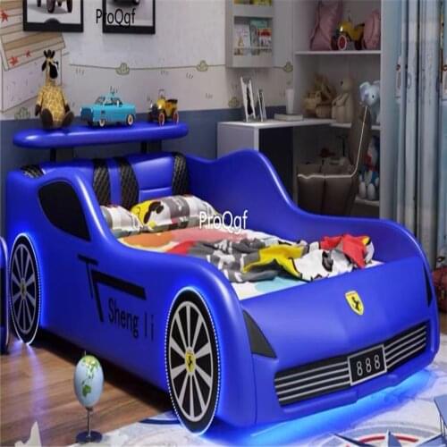 Ngryise 1 set car style star Children Bed blue or yellow classic