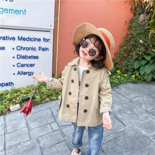 Girls Babys Kids Windbreaker Coat Jacket Outwear 2021 Beautiful Spring Autumn Overcoat Top Formal Beach Cardigan Childrens Clo