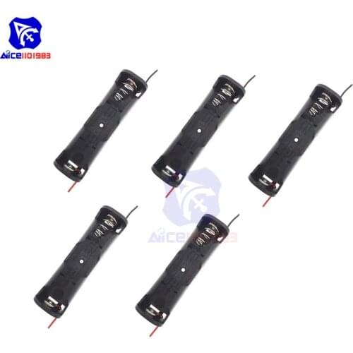 Diymore 5PCS/Lot 18650 Battery Clip 18650 Battery Holder 18650 Batteries Case for 18650 Battery with Connect Lead