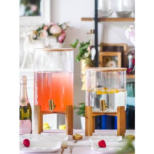 Home Drinking Water Jug Drink Juice Bucket Transparent Glass Cold Kettle Large Capacity High Temperature