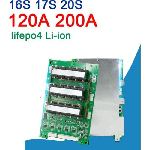 Dykb 20S 17S 16S 60V 72V 120A 200A Li ion Lifepo4 BMS Lithium Battery Protection Board Charge balance High Current electric car