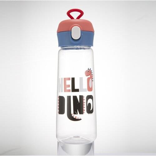 LDFCHENNEL 350/500ML Plastic Sport Bottle For Water Cute Dinosaur Pattern Drinking Bicycle Bottle Childrens Water Cups Bpa Free