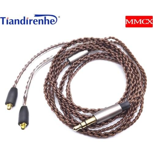 MMCX Oxygen Free Copper Hand Knitting Hoge Kwaliteit Oortelefoon Upgrade Kabel Met MMCX Plug Voor For SHURE SE215 SE535 SE848