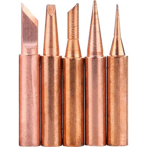 1 Set 936 900M Pure Copper Soldering Iron Tip Kit Lead-free Welding Head Tips Soldering Station Welding Tools Set