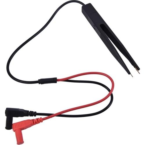 Test Tweezer Probe Lead Sleeved Banana Plug For Scope Multimeter Tester New