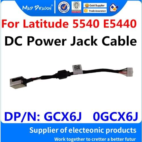 New original DC IN Cable DC-IN DC Power Jack Connector Socket Cable For Dell Latitude 5540 E5440 VAW30 GCX6J 0GCX6J DC301000Q0