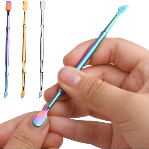 1Pc Stainless Steel Nail Art Files Double Head Nail Art Files UV Gel Polish Dead Skin Remove Manicure Pedicure Clean Care Tools