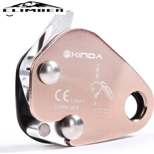 Professional Outdoor Rock climbing Mountaining Self-Locking Auto locking karabiners Anti Fall Protective Grasp Rope Gear