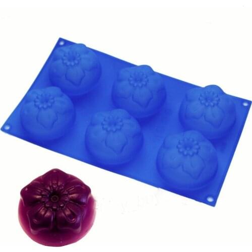 Flower Soap Cake Chocolate Jelly Muffin Cupcake Baking Tray Silicone Mold