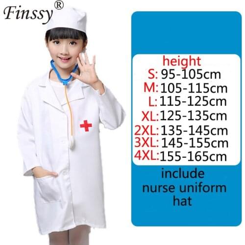 Social Science Lab Children White Cloak Little Scientist Birthday Gift Child Doctor Nurse Cosplay Costume