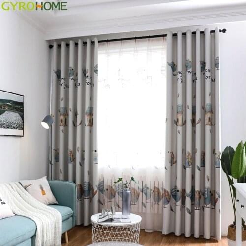 Modern Printed Love Bird Curtains Blackout Sheer Drapes for Living Room Home Window Bedroom