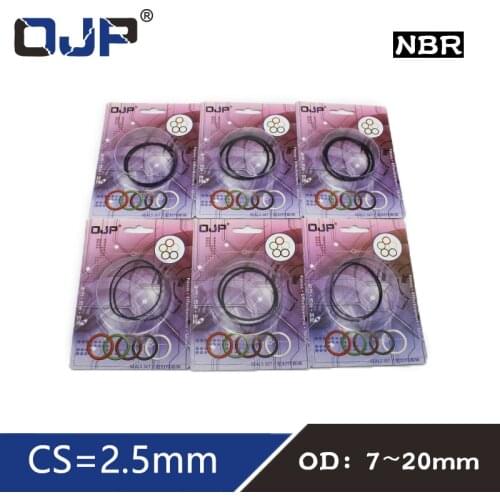 O-ring Waterproof NBR seal O ring Boxed nitrile rubber Gask thickness CS 2.5mm OD7/8/9/10/11/12/13/14/15/16/17/18/19/20mm