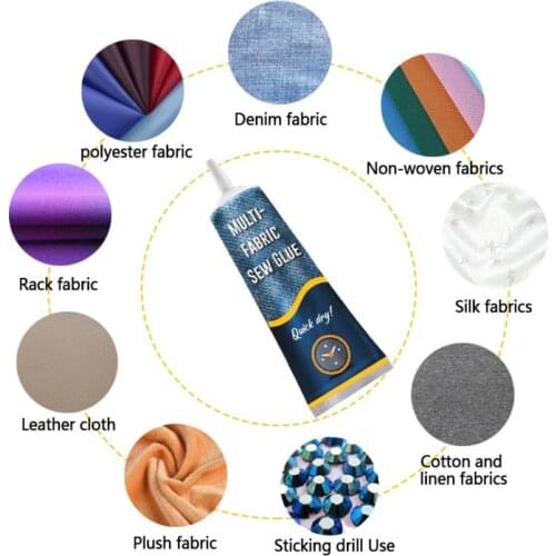 Liquid Glue Instant Fabric Leather Fast Drying Glue Ultra-stick Sew Glue Kit Secure Stitch Liquid Sewing Supplies Universal Glue
