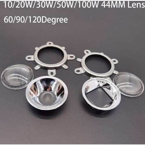 10W 20W 30W 50W 70W 100W Integrated LED Light 44mm Lens + 50mm Reflector Collimator + Fixed Bracket 60/120 degrees