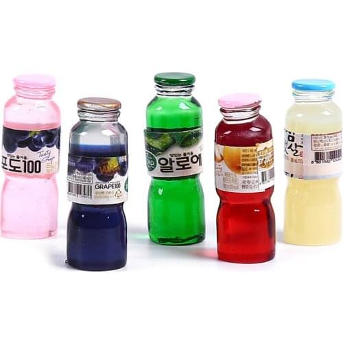 8PCS Slime Charms Juice Drink Bottle Resin Plasticine Slime Accessories Beads Making Supplies For DIY Scrapbooking Crafts