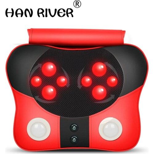 2018 Free shipping neck massager systemic multifunctional massage pillow with lumbar cushion for leaning on of massage cushion