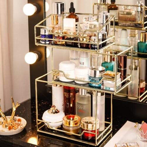 Large Capacity Cosmetic Storage Box Makeup Finishing Organizer for Jewelry Nail Polish Lipstick Desktop Sundries Storage Shelf
