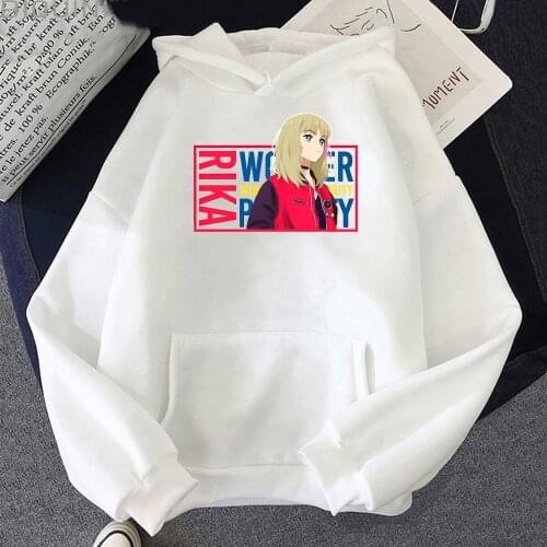 Wonder Egg Priority Kawai Rika Pink Anime Hoodie Women Hip Hop Streetwears Korean Style Fashion Tops Long Sleeve Colors Harajuku